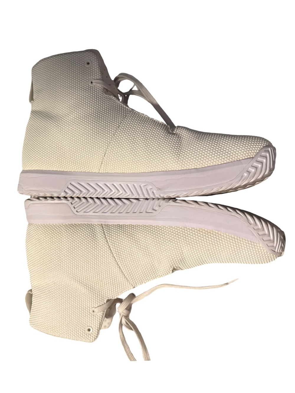 NOBULL White Knit High-Top Sneaker